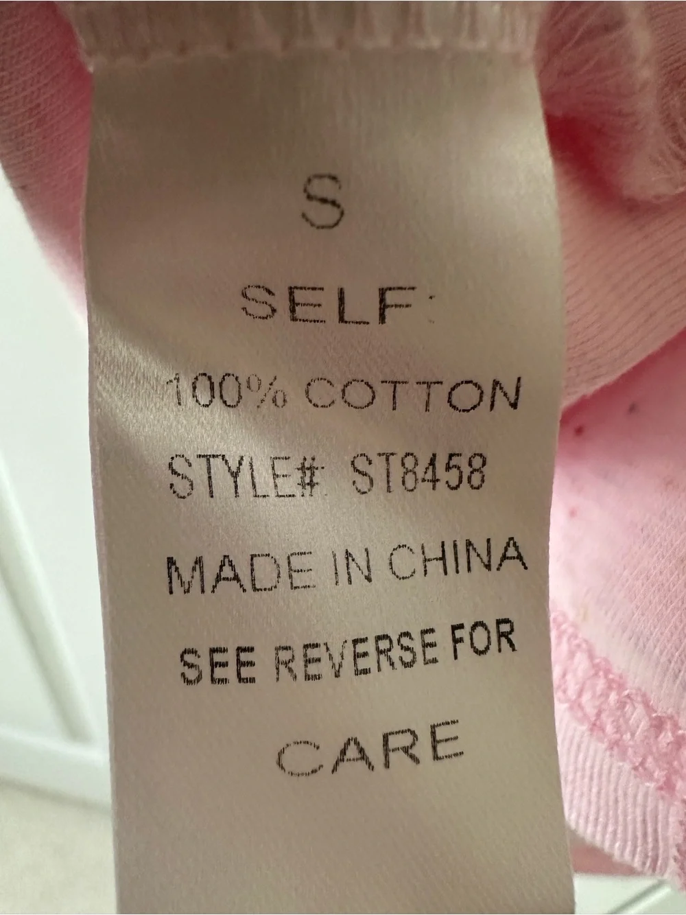 Sage & Fig Pink Bow Appliqué Short Sleeve Top - Picture 5 of 5